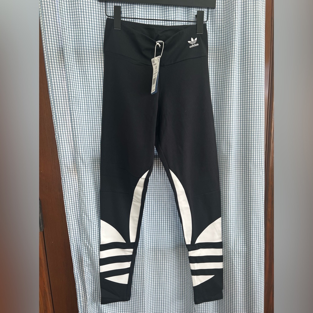 Adidas Women’s Black and White Graphic Leggings